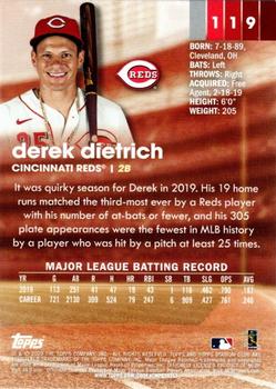2020 Stadium Club - Red Foil #119 Derek Dietrich Back