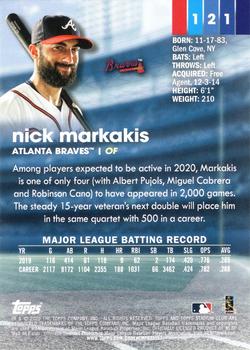 2020 Stadium Club - Red Foil #121 Nick Markakis Back