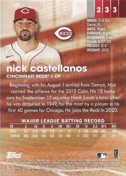 2020 Stadium Club - Red Foil #233 Nick Castellanos Back
