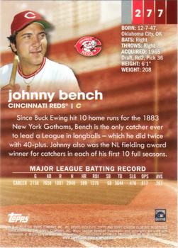 2020 Stadium Club - Red Foil #277 Johnny Bench Back