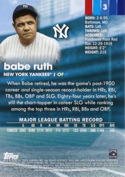 2020 Stadium Club - Sepia #3 Babe Ruth Back