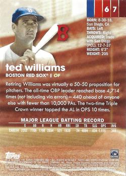 2020 Stadium Club - Members Only #67 Ted Williams Back