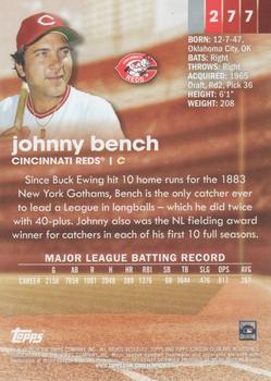 2020 Stadium Club - Members Only #277 Johnny Bench Back