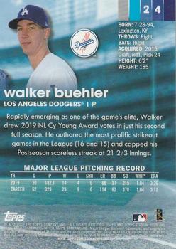 2020 Stadium Club - Chrome #24 Walker Buehler Back