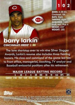 2020 Stadium Club - Chrome #102 Barry Larkin Back