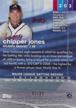 2020 Stadium Club - Chrome Orange Refractor #203 Chipper Jones Back