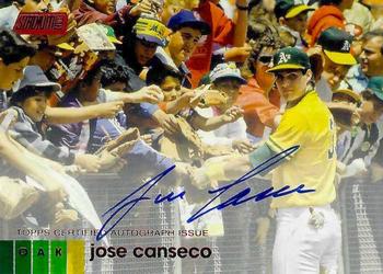 2020 Stadium Club - Autographs Red #AJC Jose Canseco Front