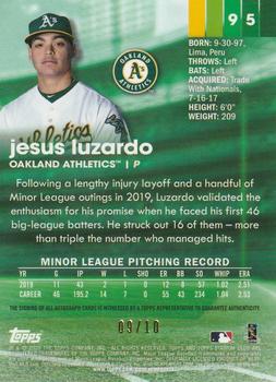 2020 Stadium Club - Chrome Autographs #95 Jesus Luzardo Back