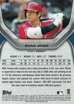 2020 Stadium Club - In the Wings Red #ITW-18 Shohei Ohtani Back