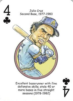 2008 Hero Decks Seattle Mariners Baseball Heroes Playing Cards #4♣ Julio Cruz Front