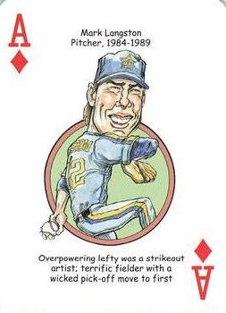 2008 Hero Decks Seattle Mariners Baseball Heroes Playing Cards #A♦ Mark Langston Front