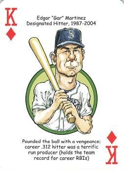 2008 Hero Decks Seattle Mariners Baseball Heroes Playing Cards #K♦ Edgar Martinez Front