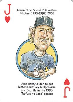 2008 Hero Decks Seattle Mariners Baseball Heroes Playing Cards #J♥ Norm Charlton Front