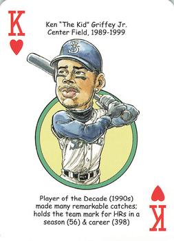 2008 Hero Decks Seattle Mariners Baseball Heroes Playing Cards #K♥ Ken Griffey Jr. Front
