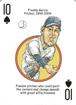 2008 Hero Decks Seattle Mariners Baseball Heroes Playing Cards #10♠ Freddy Garcia Front
