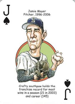 2008 Hero Decks Seattle Mariners Baseball Heroes Playing Cards #J♠ Jamie Moyer Front