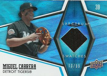 2008 Upper Deck Spectrum - Spectrum Swatches #SS-MC Miguel Cabrera Front