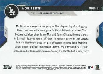 2020 Topps Now Road to Opening Day Bonus #ODB-1 Mookie Betts Back