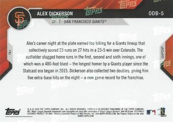2020 Topps Now Road to Opening Day Bonus #ODB-5 Alex Dickerson Back