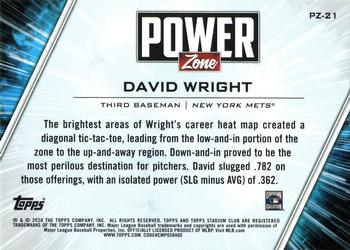 2020 Stadium Club - Power Zone #PZ-21 David Wright Back