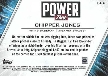 2020 Stadium Club - Power Zone Red #PZ-6 Chipper Jones Back