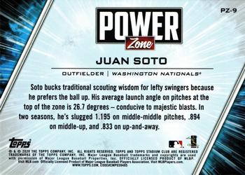 2020 Stadium Club - Power Zone Red #PZ-9 Juan Soto Back