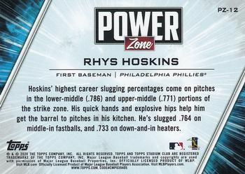 2020 Stadium Club - Power Zone Red #PZ-12 Rhys Hoskins Back