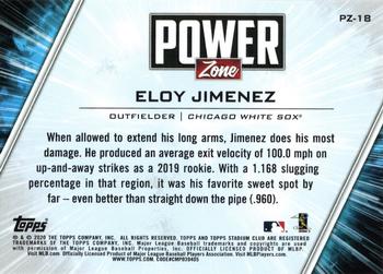 2020 Stadium Club - Power Zone Red #PZ-18 Eloy Jimenez Back