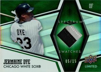 2008 Upper Deck Spectrum - Spectrum Swatches Green Patch #SS-JD Jermaine Dye Front