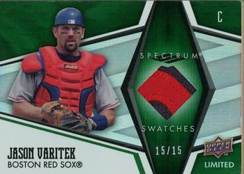 2008 Upper Deck Spectrum - Spectrum Swatches Green Patch #SS-JV Jason Varitek Front