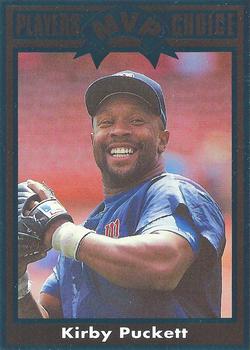 1992 Cartwrights Players Choice MVP - Blue Foil #7 Kirby Puckett Front