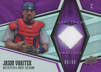 2008 Upper Deck Spectrum - Spectrum Swatches Purple #SS-JV Jason Varitek Front