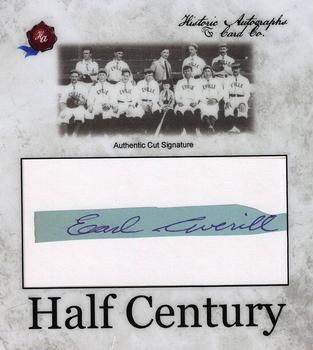 2020 Historic Autographs Half Century - Era II (1932-1941) #NNO Earl Averill Back