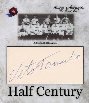 2020 Historic Autographs Half Century - Era II (1932-1941) #NNO Vito Tamulis Back