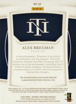 2020 Panini National Treasures #37 Alex Bregman Back