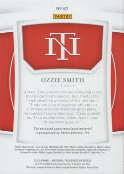 2020 Panini National Treasures #67 Ozzie Smith Back