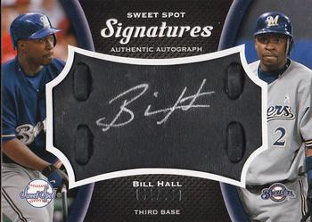 2008 Upper Deck Sweet Spot - Signatures Black Glove Leather Silver Ink #BH Bill Hall Front