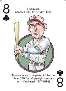 2013 Hero Decks Cincinnati Reds Baseball Heroes Playing Cards #8♣ Edd Roush Front