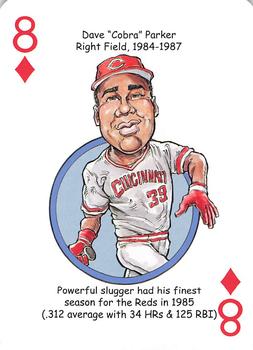 2013 Hero Decks Cincinnati Reds Baseball Heroes Playing Cards #8♦ Dave Parker Front
