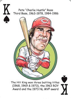 2013 Hero Decks Cincinnati Reds Baseball Heroes Playing Cards #K♠ Pete Rose Front