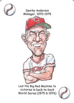 2013 Hero Decks Cincinnati Reds Baseball Heroes Playing Cards #NNO Sparky Anderson Front