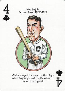 2006 Hero Decks Cleveland Indians Baseball Heroes Playing Cards #4♣ Nap Lajoie Front