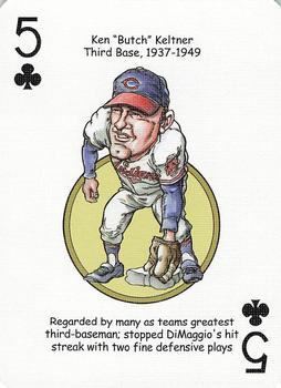 2006 Hero Decks Cleveland Indians Baseball Heroes Playing Cards #5♣ Ken Keltner Front