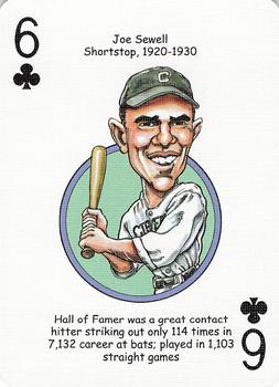2006 Hero Decks Cleveland Indians Baseball Heroes Playing Cards #6♣ Joe Sewell Front