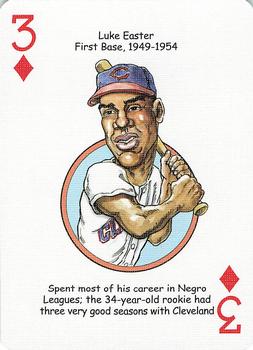 2006 Hero Decks Cleveland Indians Baseball Heroes Playing Cards #3♦ Luke Easter Front