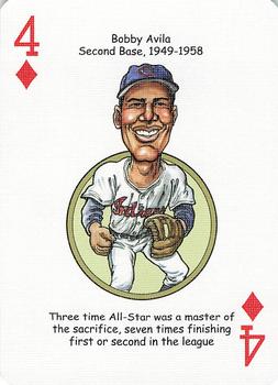 2006 Hero Decks Cleveland Indians Baseball Heroes Playing Cards #4♦ Bobby Avila Front