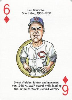 2006 Hero Decks Cleveland Indians Baseball Heroes Playing Cards #6♦ Lou Boudreau Front