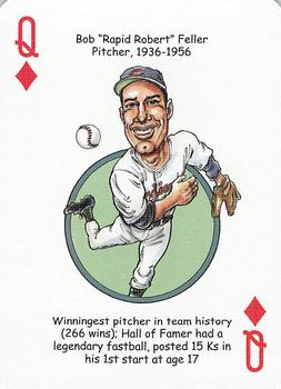 2006 Hero Decks Cleveland Indians Baseball Heroes Playing Cards #Q♦ Bob Feller Front