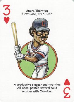 2006 Hero Decks Cleveland Indians Baseball Heroes Playing Cards #3♥ Andre Thornton Front
