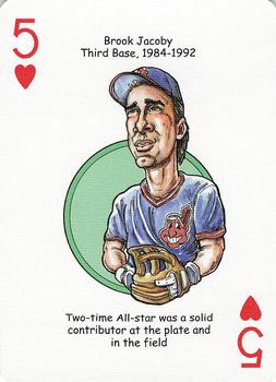 2006 Hero Decks Cleveland Indians Baseball Heroes Playing Cards #5♥ Brook Jacoby Front